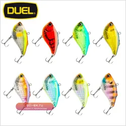 Japan DUEL VIB Rock Chubby F1216 3DPrism: Воблер для летней пресноводной рыбалки