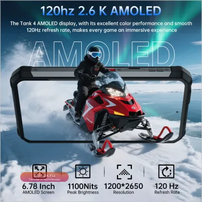 Unihertz 8849 Tank 4: Защищенный 5G-смартфон с проектором, AMOLED 6.78", 512 ГБ, 11600 мАч, Dimensity 7300, Android 14