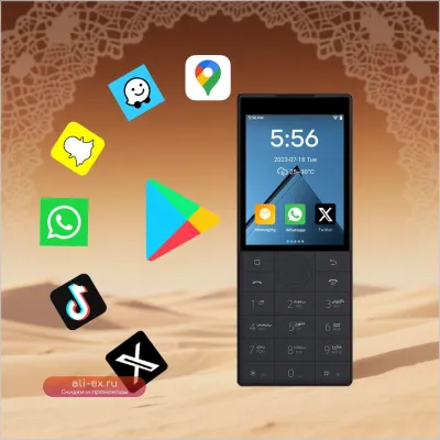 Arabic Qin F22 Смартфон с сенсорным экраном и кнопками, поддержка Google, 4G, арабский язык
