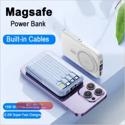 Беспроводной Power Bank Magsafe 30000mAh с подставкой для кабеля и быстрой зарядкой