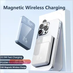 Магнитный Power Bank Magsafe 20000mAh с беспроводной зарядкой 22.5W для iPhone, Xiaomi, Samsung