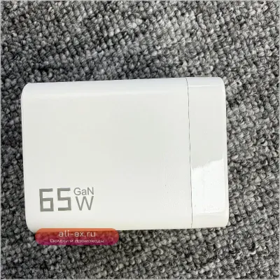 PD65W Зарядное устройство с растягивающимся кабелем A+C 40W для Samsung и Android