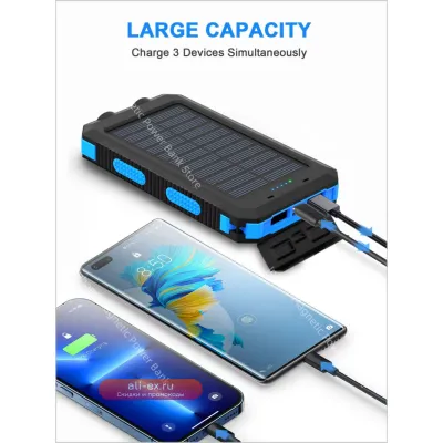 50000mAh Солнечный Power Bank Быстрая Зарядка Портативное Устройство для iPhone, Samsung, Xiaomi