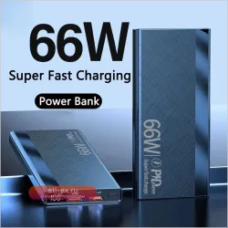 Power Bank 20000mAh 66W Super Fast Charge для iPhone, Samsung, Huawei