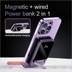 Магнитный беспроводной повербанк 20000 mAh с быстрой зарядкой 22.5W для iPhone, Huawei, Xiaomi