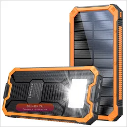 20000mAh Солнечный Power Bank: Портативное зарядное устройство высокой емкости с быстрой зарядкой для iPhone, Samsung, Xiaomi.