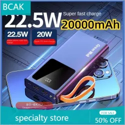 BCAK Power Bank 20000mAh с быстрой зарядкой PD – универсальный портативный аккумулятор