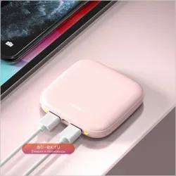Power Bank 10000 mAh, двойной USB, Мини портативное зарядное устройство, внешняя батарея для Xiaomi, iPhone 14