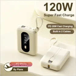 Портативное зарядное устройство Mini Power Bank 20000mAh, 120W Fast Charging, USB Type-C, для iPhone, Huawei, Xiaomi, Samsung