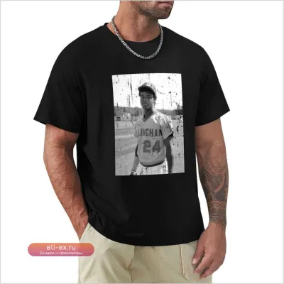 Ken Griffey Jr. Винтажная Футболка Оверсайз из Хлопка для Мужчин