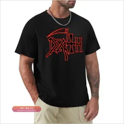 Футболка с принтом "Death Band" в стиле аниме, мужская одежда, смешной мем