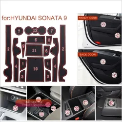 Коврики в дверные ниши Hyundai Sonata 9 LF (2015-2019)