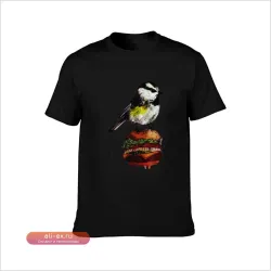 Футболка с принтом "Cheeseburger Bird Darker" для мужчин