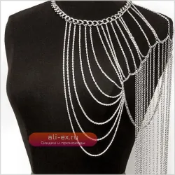 Ожерелье на одно плечо с бахромой SL Jewelry