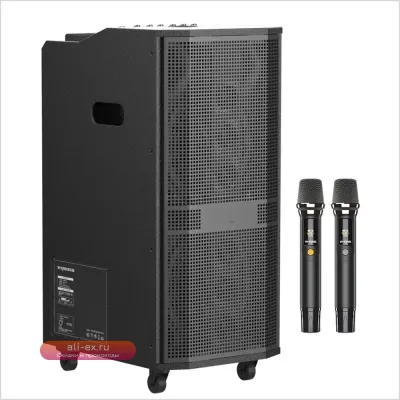 W-KING K20PRO: Профессиональная линейная звуковая система 360W с беспроводным микрофоном и экраном на тележке