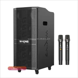 W-KING K20PRO: Профессиональная линейная звуковая система 360W с беспроводным микрофоном и экраном на тележке
