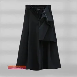 Готические брюки-юбка Y2K унисекс с асимметричным кроем в стиле Japanese Streetwear и Harajuku