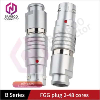 Авиационный разъем FGG.1B FGG.2B с самоблокировкой push-pull, 2-48 пинов, металл