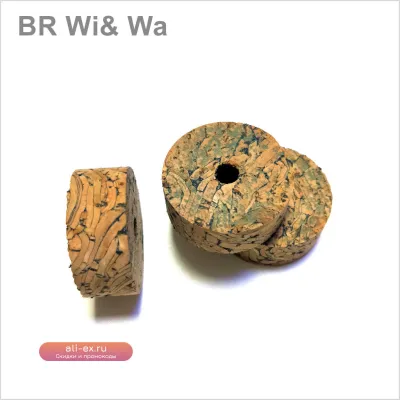 Кольца из пробки и резины BR Wi&Wa для ремонта удилищ, 10 шт., 1 1/4" x 1/2" x 1/4", высокое качество