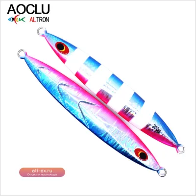 Ультро-тяжелый металлический джиг AOCLU для морской рыбалки, sunken, с UV-покрытием и люминесцентным свечением, 200-300г