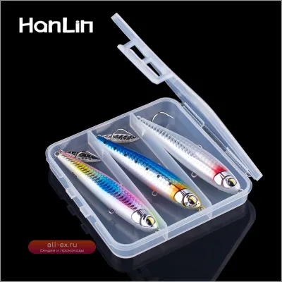 3 блесны-воблера Hanlin Sink Pencil 10см/26г для ловли басса и форели