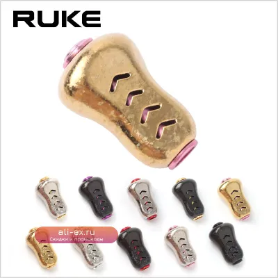 Рукоятка для безынерционной катушки Ruke из сплава титана, 1 шт., длина 43.5мм, вес 8.3г, с 2 подшипниками и 4 шайбами, DIY аксессуар