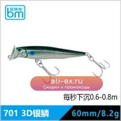 Blue Sailfish Ballistic Choke Minnow Long Cast Sinking