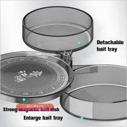 Лоток для рыболовных насадок Round Shape 3-х ярусный с магнитом для рыболовного стула XA51G