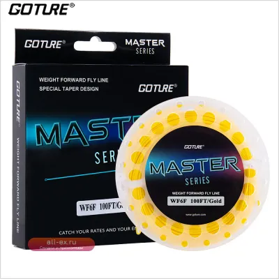 Goture MASTER Леска для нахлыста 90/100FT, плавающая, с головным утолщением, для ловли басса и форели
