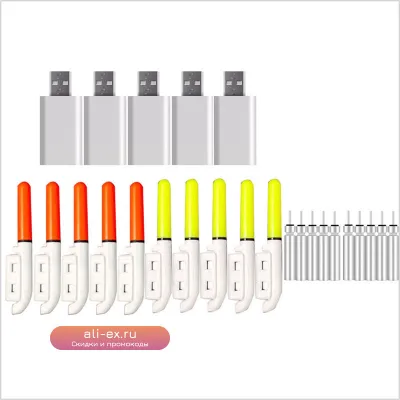 10 шт./лот LED светящаяся палочка для рыбалки с 10 аккумуляторами CR322/CR425, клипса-фонарь для ночной рыбалки P003