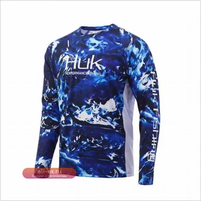 Футболка для рыбалки Huk, мужская, с длинным рукавом, летняя, из молочного шелка, дышащая, шелковистая