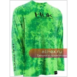 Футболка для рыбалки Huk, мужская, с длинным рукавом, летняя, из молочного шелка, дышащая, шелковистая