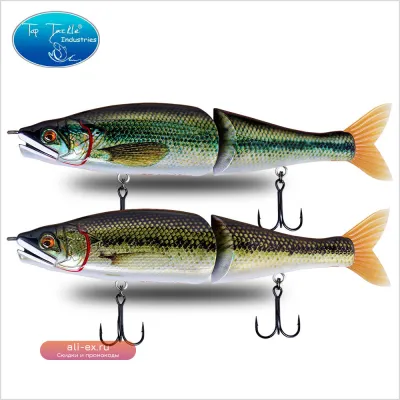 Плавучая составная силиконовая приманка для хищной рыбы CFLURE Swimbait 220 мм