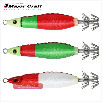 Japan MajorCraft Big Tail Squid Fluorescent Roll - Леска для морской рыбалки