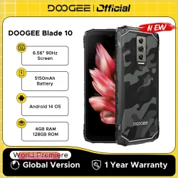 Смартфон DOOGEE Blade 10: 6.56" IPS 90Hz, 4/128GB, Octa Core, 5150mAh, Android 14, Защищенный, Ультратонкий