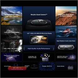 Смартфон DOOGEE DK10 Global Version 5G, 6.67" 2.5K AMOLED 120Hz, 4 камеры, 12/512GB, 120W зарядка