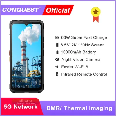 Смартфон Conquest 5G: 108МП камера, 12/512ГБ, 66W, тепловизор, IP68, NFC