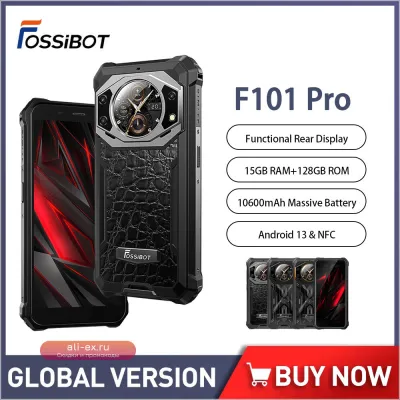 FOSSiBOT F101 PRO: Защищенный смартфон 5.45" FHD+, 15+128GB, Android 13, ИК-ночное видение, 10600mAh, NFC