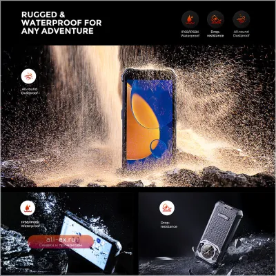 FOSSiBOT F101 PRO: Защищенный смартфон 5.45" FHD+, 15+128GB, Android 13, ИК-ночное видение, 10600mAh, NFC