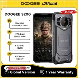 DOOGEE S200 5G: Защищенный смартфон с 120 Гц экраном, 12/256 ГБ, 100 МП камерой и батареей 10100 мАч