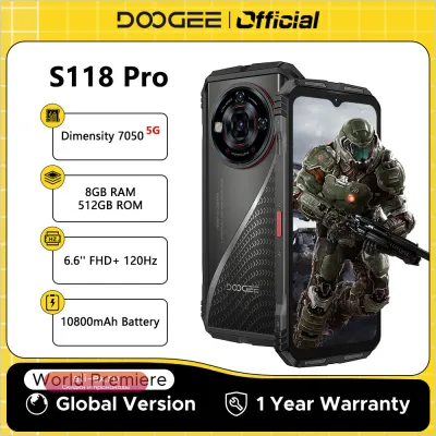 DOOGEE S118 Pro 5G: Ударопрочный смартфон 8/512GB, 10800mAh, NFC, Android 14