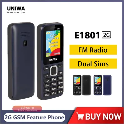 UNIWA E1801: Простой мобильный телефон для пожилых с FM-радио и Dual SIM