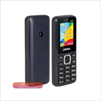 UNIWA E1801: Простой мобильный телефон для пожилых с FM-радио и Dual SIM