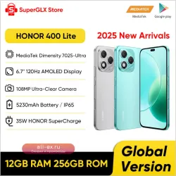 Смартфон HONOR 400 Lite Global 5G, 12/256GB, 108Мп, AMOLED 120Hz, 5230мАч