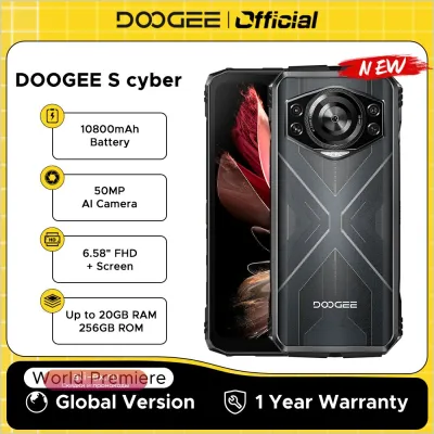 Защищенный смартфон DOOGEE S Cyber 8/256 ГБ, 6.58" IPS 90 Гц, 10800 мАч, 50МП AI, Android 14
