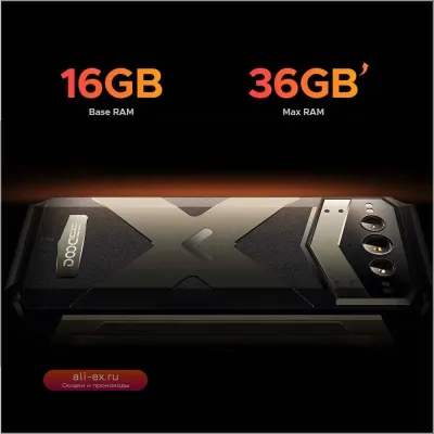 Защищённый смартфон DOOGEE V Max Plus 36/512 ГБ, 22000 мАч, 200 Мп, Android 14