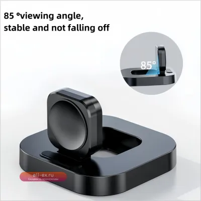 Магнитная беспроводная зарядная станция для Apple Watch (1-9 серия), USB-C, портативная