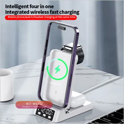 Беспроводная зарядная станция 3 в 1 для iPhone 14/13/12, Apple Watch 8/7, 15W