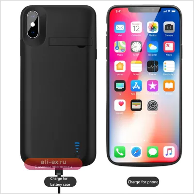 Чехол-батарея Power Bank для iPhone 16/15/14/13/12/11 Pro Max/Mini/X/XS/XR/SE/6/7/8 Plus