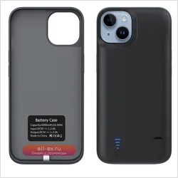 Чехол-батарея Power Bank для iPhone 16/15/14/13/12/11 Pro Max/Mini/X/XS/XR/SE/6/7/8 Plus